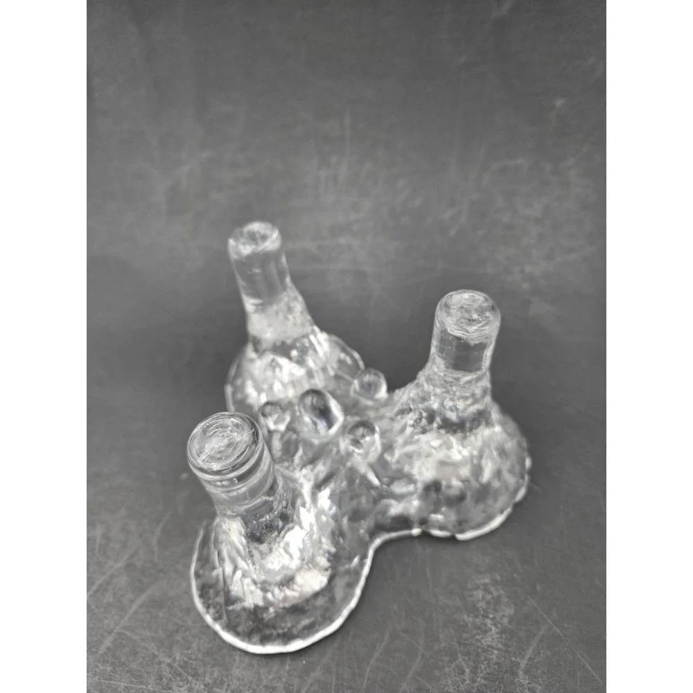 Vtg Kosta Boda Icicle Candle Holder Igloo Line Göran Wärff Tripod Candlestick